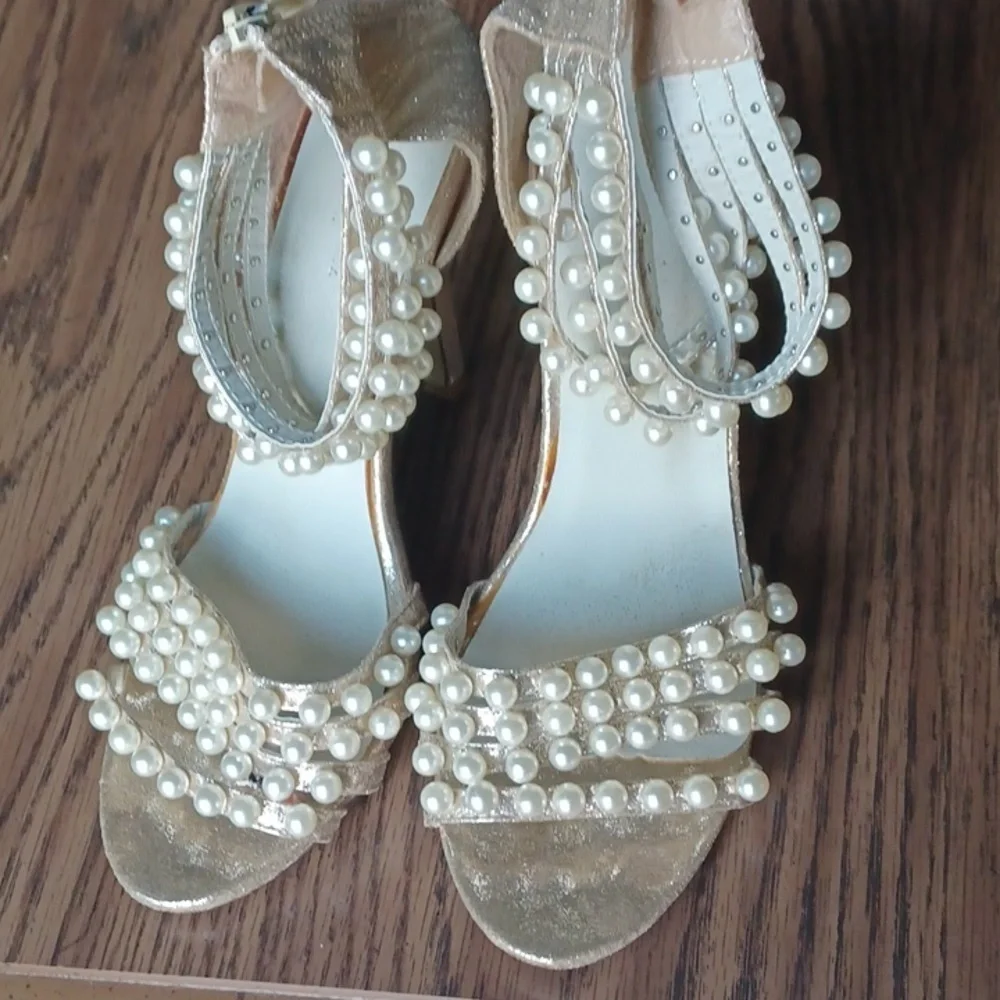 Ma Beicki Ladies Pearl Embellished Wedding Heels, 37, 4